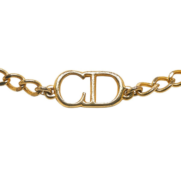 ディオール ロゴネックレス ネックレス ゴールド メッキ レディース Dior 【中古】