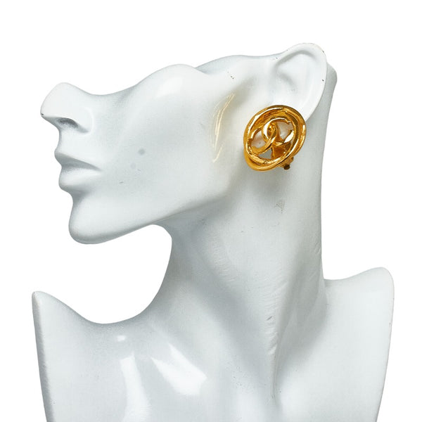 シャネル ココマーク ヴィンテージ イヤリング ゴールド メッキ レディース CHANEL 【中古】