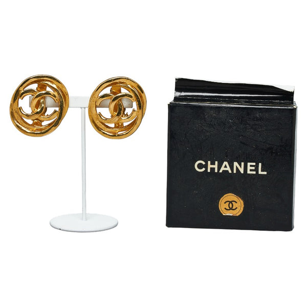 シャネル ココマーク ヴィンテージ イヤリング ゴールド メッキ レディース CHANEL 【中古】