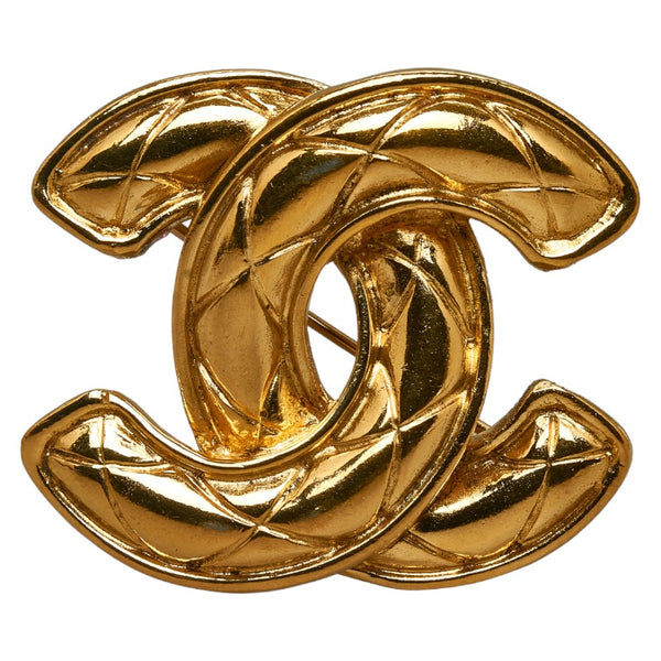 シャネル ココマーク マトラッセ ヴィンテージ ブローチ ゴールド メッキ レディース CHANEL 【中古】