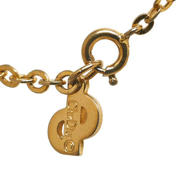 ディオール ロゴ ネックレス ゴールド メッキ レディース Dior 【中古】