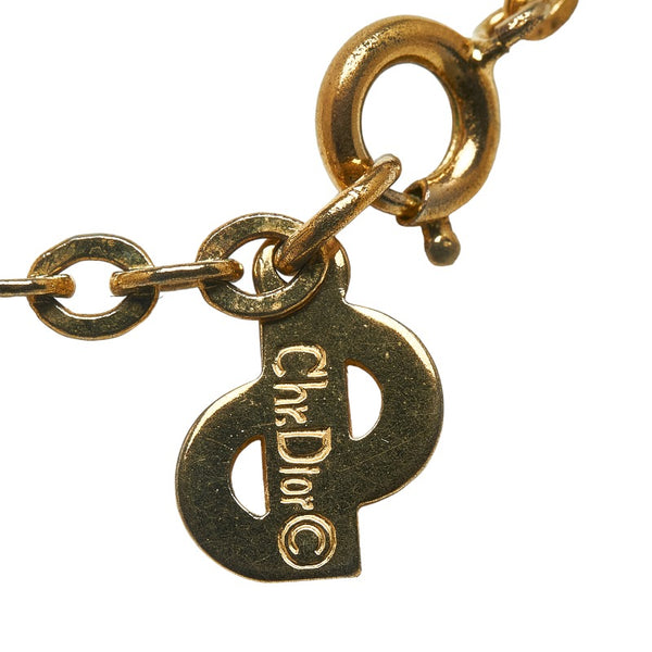 ディオール ロゴ ネックレス ゴールド メッキ レディース Dior 【中古】