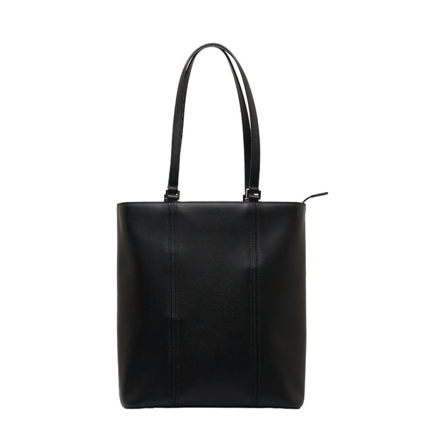 バーバリー ノバチェック ハンドバッグ トートバッグ ブラック レザー レディース BURBERRY 【中古】