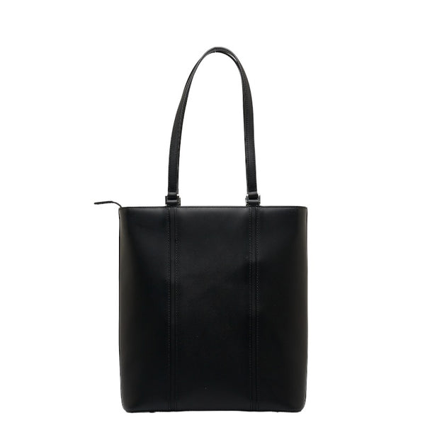 バーバリー ノバチェック ハンドバッグ トートバッグ ブラック レザー レディース BURBERRY 【中古】