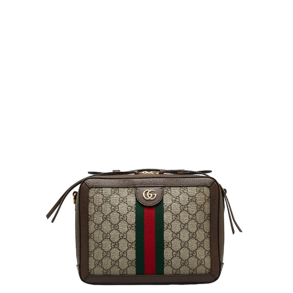 グッチ GGスプリーム オフィディア ハンドバッグ ショルダーバッグ 2WAY 550622 ベージュ ブラウン  PVC レザー レディース GUCCI 【中古】
