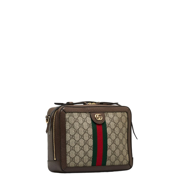 グッチ GGスプリーム オフィディア ハンドバッグ ショルダーバッグ 2WAY 550622 ベージュ ブラウン  PVC レザー レディース GUCCI 【中古】