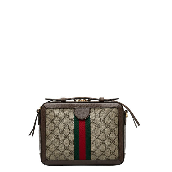 グッチ GGスプリーム オフィディア ハンドバッグ ショルダーバッグ 2WAY 550622 ベージュ ブラウン  PVC レザー レディース GUCCI 【中古】