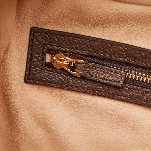 グッチ GGスプリーム オフィディア ハンドバッグ ショルダーバッグ 2WAY 550622 ベージュ ブラウン  PVC レザー レディース GUCCI 【中古】