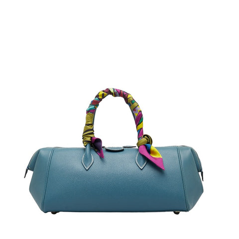 エルメス パリボンベイ ハンドバッグ ブルージーン ヴォーエプソン レディース HERMES 【中古】