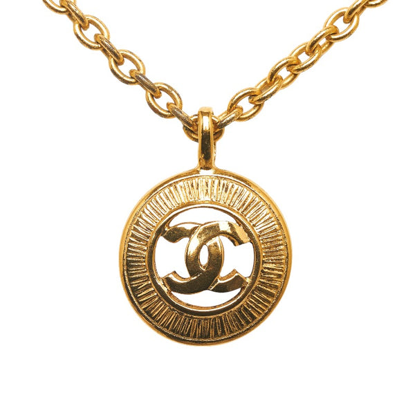 シャネル ココマーク ラウンド ネックレス ゴールド メッキ レディース CHANEL 【中古】