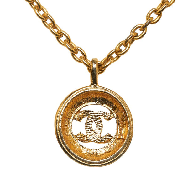 シャネル ココマーク ラウンド ネックレス ゴールド メッキ レディース CHANEL 【中古】