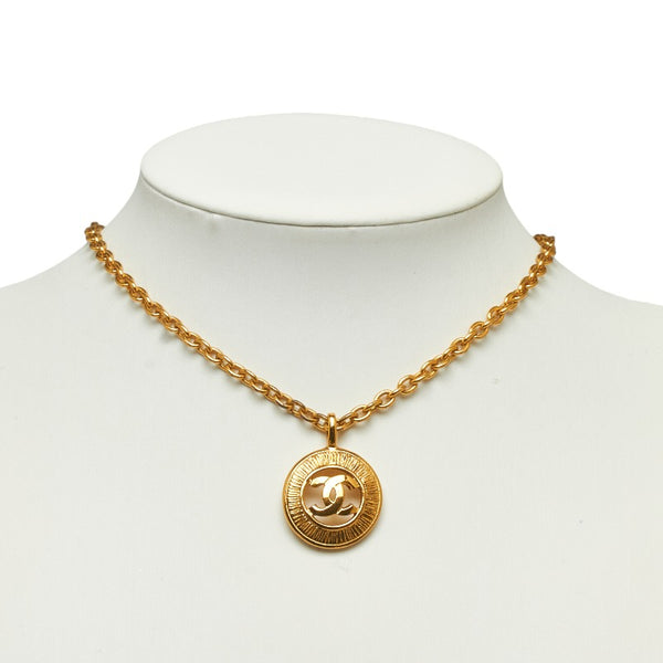 シャネル ココマーク ラウンド ネックレス ゴールド メッキ レディース CHANEL 【中古】