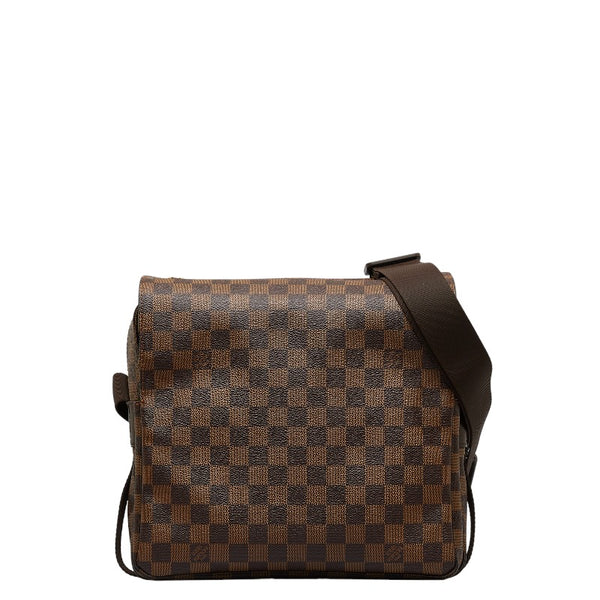ルイ ヴィトン ダミエ ナヴィグリオ 斜め掛け ショルダーバッグ N45255 ブラウン PVC レザー レディース LOUIS VUITTON 【中古】