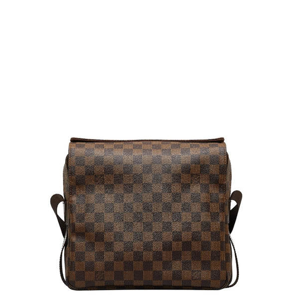 ルイ ヴィトン ダミエ ナヴィグリオ 斜め掛け ショルダーバッグ N45255 ブラウン PVC レザー レディース LOUIS VUITTON 【中古】