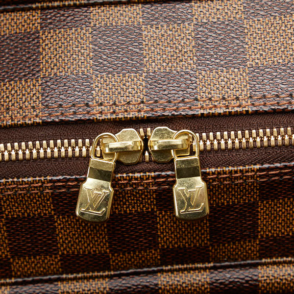 ルイ ヴィトン ダミエ ナヴィグリオ 斜め掛け ショルダーバッグ N45255 ブラウン PVC レザー レディース LOUIS VUITTON 【中古】