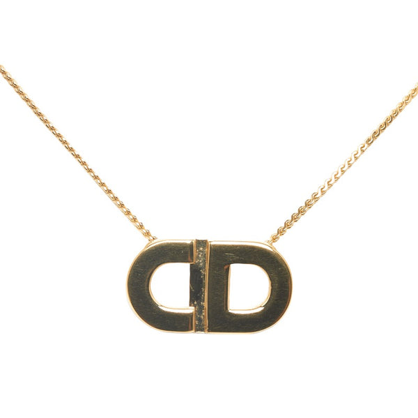 ディオール ロゴ ネックレス ゴールド メッキ レディース Dior 【中古】