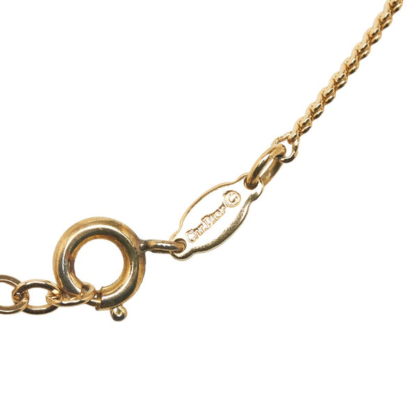 ディオール ロゴ ネックレス ゴールド メッキ レディース Dior 【中古】