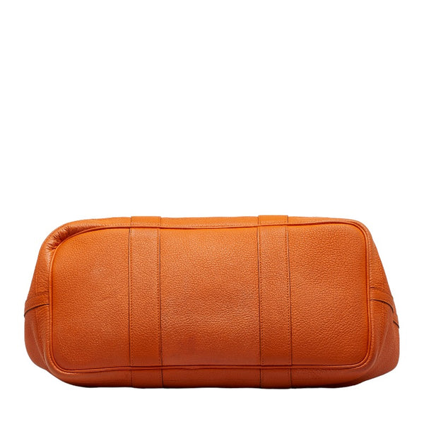 エルメス ガーデンパーティPM ハンドバッグ トートバッグ オレンジ ネゴンダ レディース HERMES 【中古】