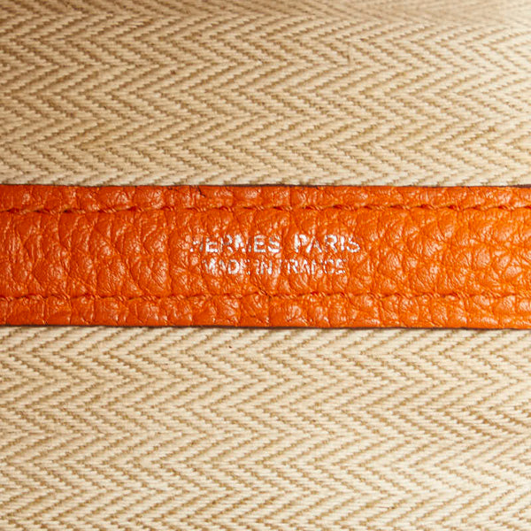 エルメス ガーデンパーティPM ハンドバッグ トートバッグ オレンジ ネゴンダ レディース HERMES 【中古】
