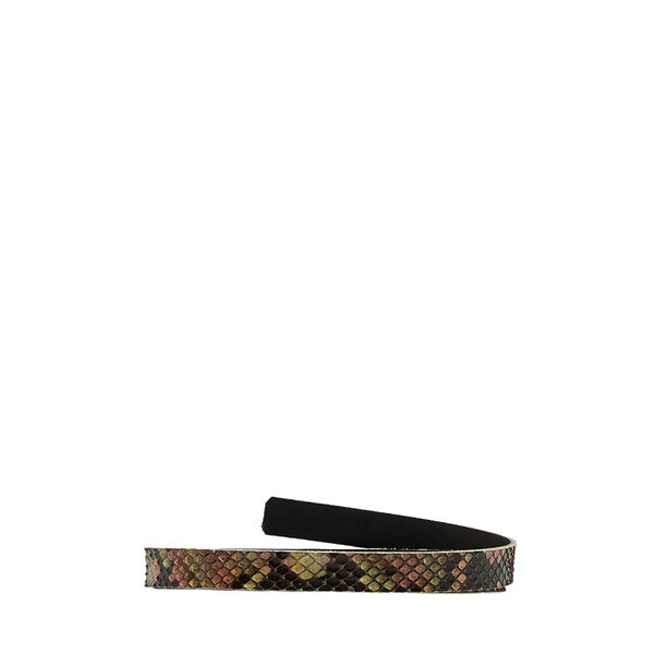 シャネル ココマーク ベルト ピンク マルチカラー パイソン レザー レディース CHANEL 【中古】