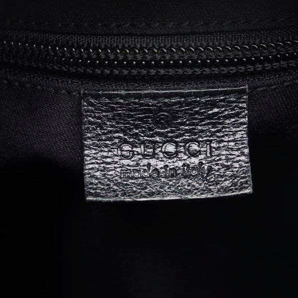 グッチ GGキャンバス 斜め掛け ショルダーバッグ 122793 ブラック キャンバス レザー レディース GUCCI 【中古】