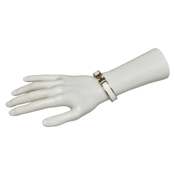 エルメス クリッククラックH PM バングル ブレスレット  シルバー ホワイト シルバー レディース HERMES 【中古】