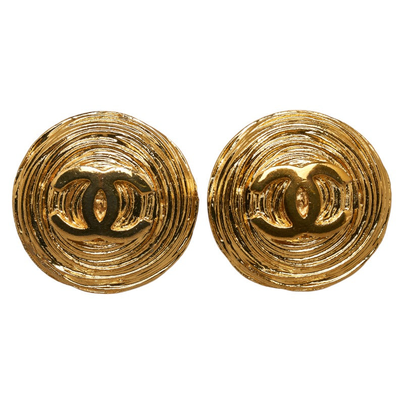 シャネル ココマーク ウズマキ イヤリング ゴールド メッキ レディース CHANEL 【中古】