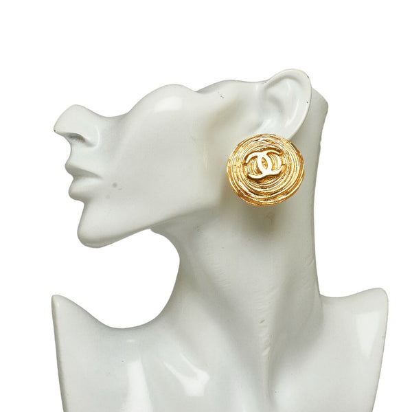 シャネル ココマーク ウズマキ イヤリング ゴールド メッキ レディース CHANEL 【中古】