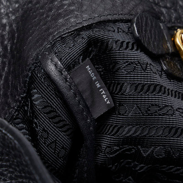 プラダ ハンドバッグ ショルダーバッグ 2WAY ブラック レザー レディース PRADA 【中古】
