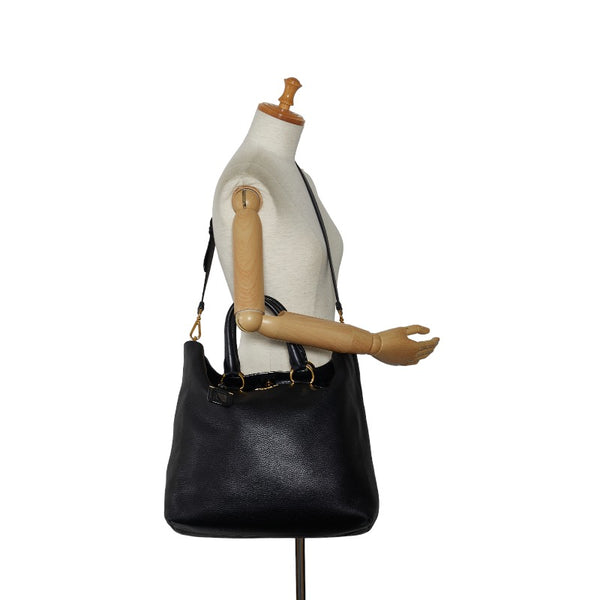 プラダ ハンドバッグ ショルダーバッグ 2WAY ブラック レザー レディース PRADA 【中古】