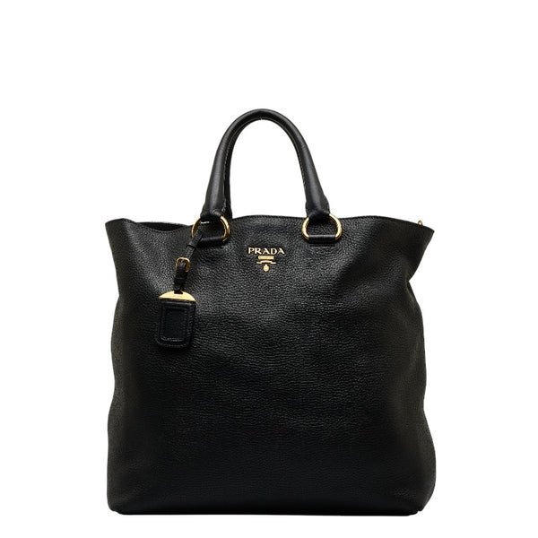 プラダ ハンドバッグ ショルダーバッグ 2WAY ブラック レザー レディース PRADA 【中古】