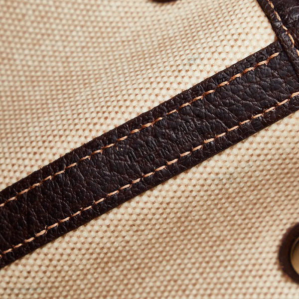 エルメス ガーデンパーティPM ハンドバッグ ベージュ ブラウン トワルアッシュ レザー レディース HERMES 【中古】
