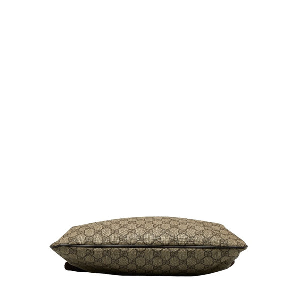 グッチ GGスプリーム 斜め掛け ショルダーバッグ 201446 ベージュ ブラウン PVC レザー レディース GUCCI 【中古】