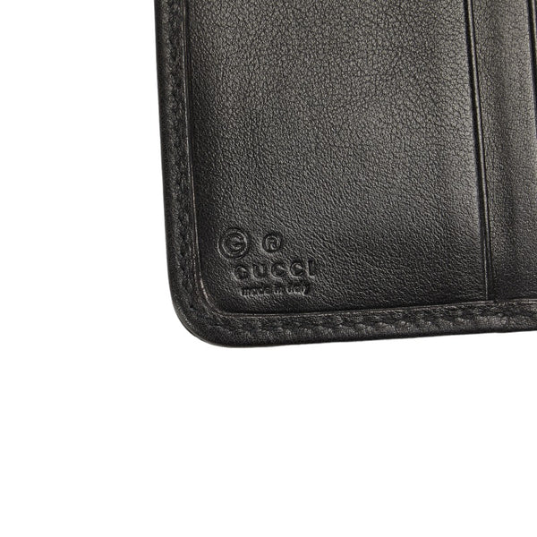 グッチ グッチシマ ラウンドファスナー 長財布 449364 ブラック レザー レディース GUCCI 【中古】