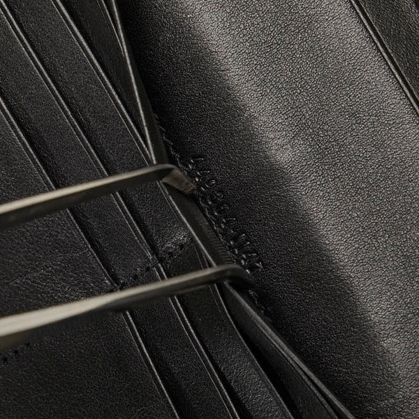 グッチ グッチシマ ラウンドファスナー 長財布 449364 ブラック レザー レディース GUCCI 【中古】