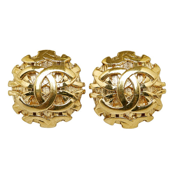 シャネル ココマーク 円 イヤリング ゴールド メッキ レディース CHANEL 【中古】