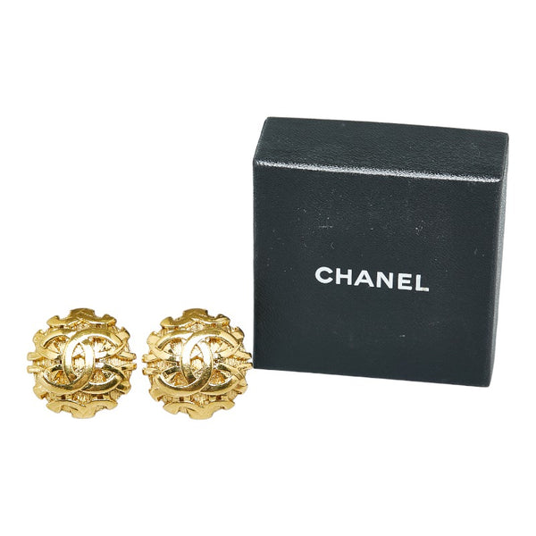 シャネル ココマーク 円 イヤリング ゴールド メッキ レディース CHANEL 【中古】
