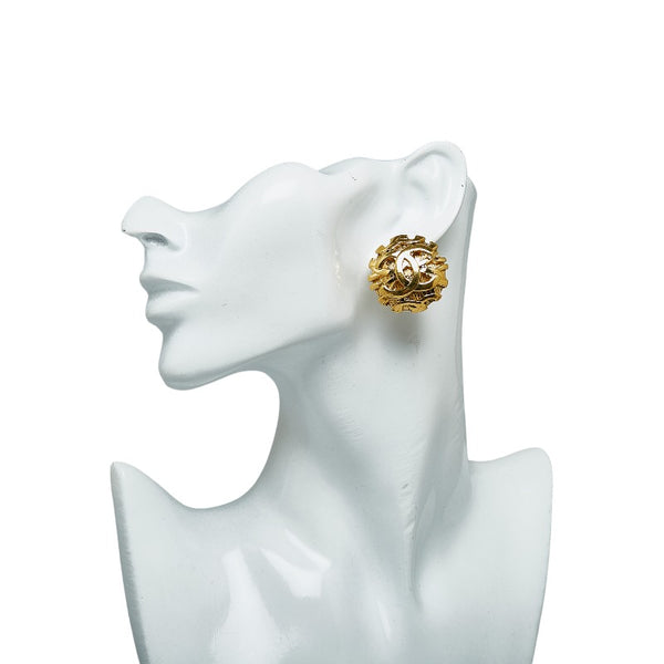 シャネル ココマーク 円 イヤリング ゴールド メッキ レディース CHANEL 【中古】