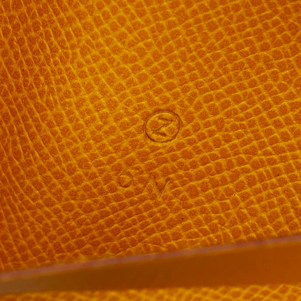 エルメス アジェンダ ヴィジョン 手帳カバー ネイビー イエロー クシュベル レザー レディース HERMES 【中古】