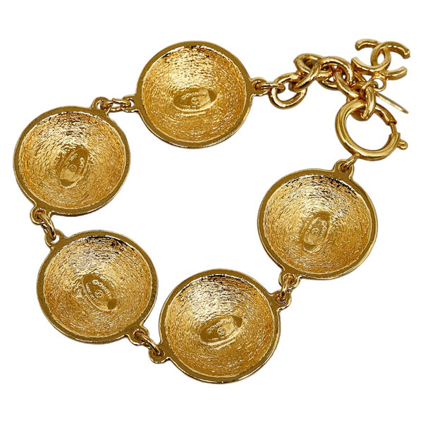 シャネル ココマーク キルティング ブレスレット ゴールド メッキ レディース CHANEL 【中古】