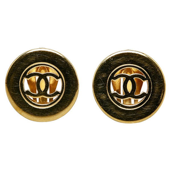 シャネル ココマーク ラウンド イヤリング ゴールド メッキ レディース CHANEL 【中古】