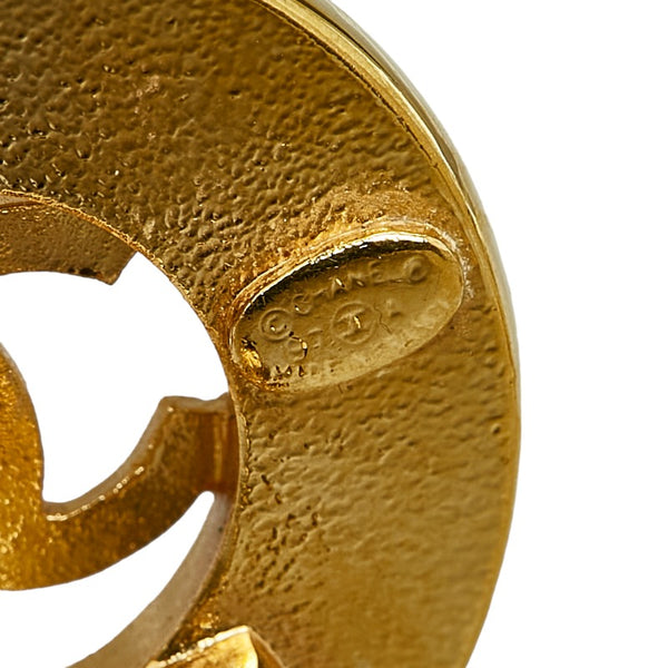 シャネル ココマーク ラウンド イヤリング ゴールド メッキ レディース CHANEL 【中古】