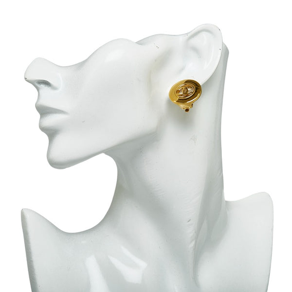 シャネル ココマーク ラウンド イヤリング ゴールド メッキ レディース CHANEL 【中古】