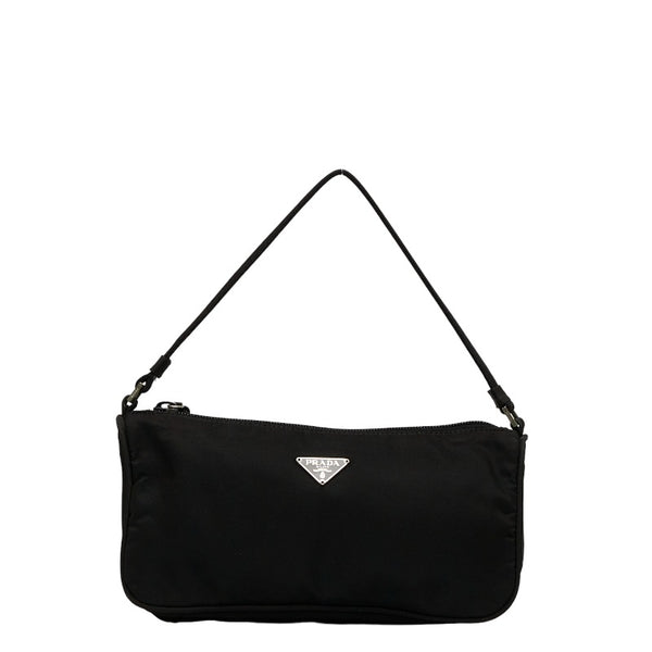 プラダ ハンドポーチ ブラック ナイロン レディース PRADA 【中古】