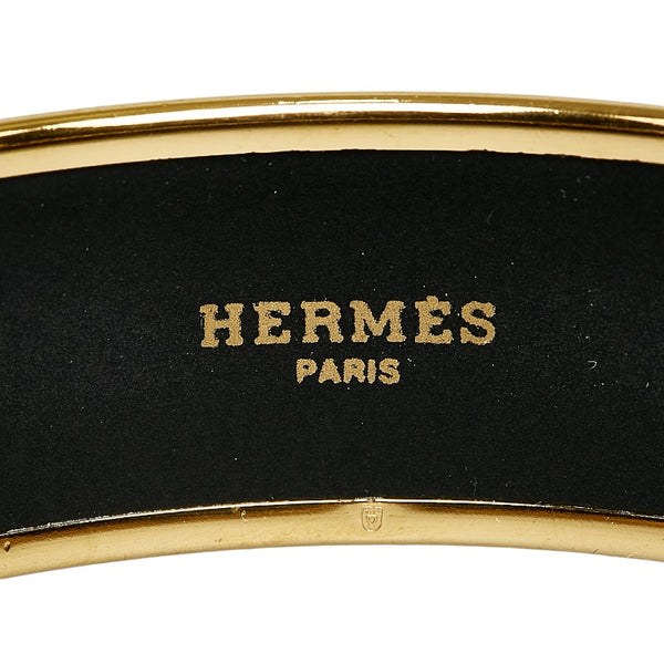 エルメス エマイユGM 七宝焼き ライオン バングル ブレスレット ゴールド マルチカラー メッキ レディース HERMES 【中古】
