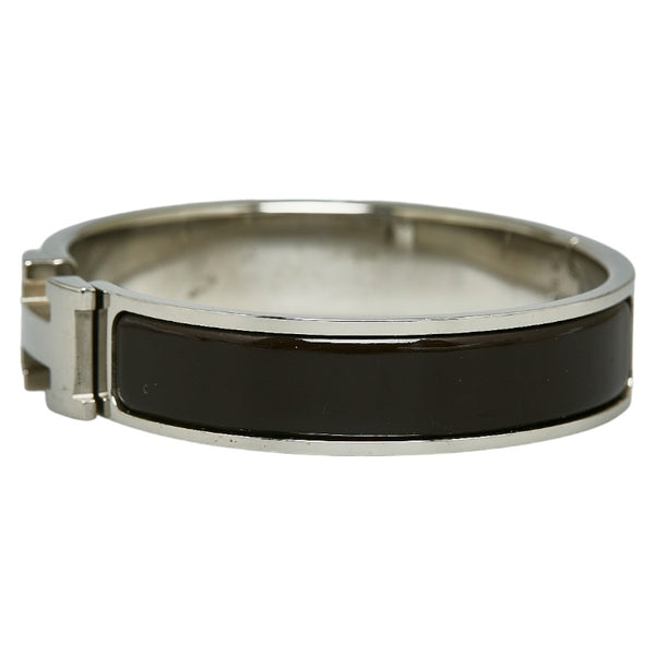 エルメス クリッククラックPM バングル ブレスレット シルバー ブラウン メタル レディース HERMES 【中古】