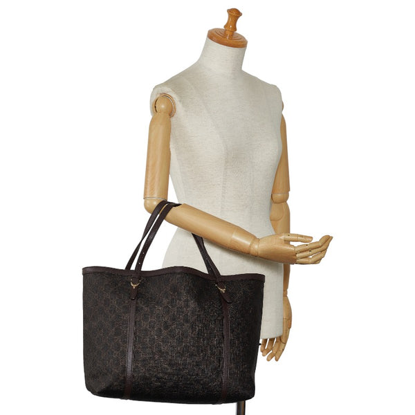 グッチ GGスプリーム トートバッグ 309613 ブラウン PVC レザー レディース GUCCI 【中古】