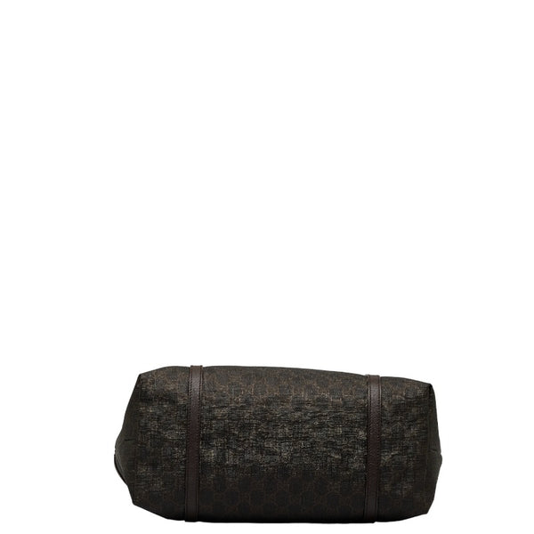 グッチ GGスプリーム トートバッグ 309613 ブラウン PVC レザー レディース GUCCI 【中古】