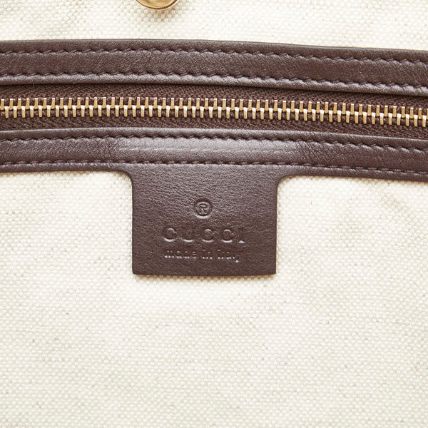 グッチ GGスプリーム トートバッグ 309613 ブラウン PVC レザー レディース GUCCI 【中古】