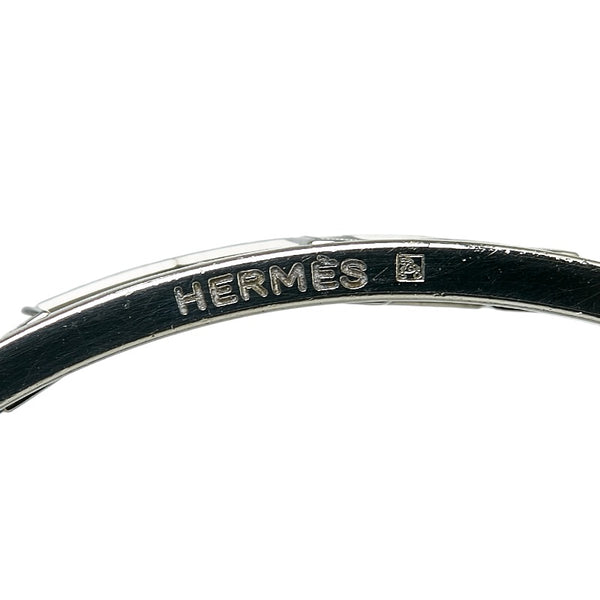 エルメス ロンドアッシュ バングル ブルー シルバー メタル レディース HERMES 【中古】